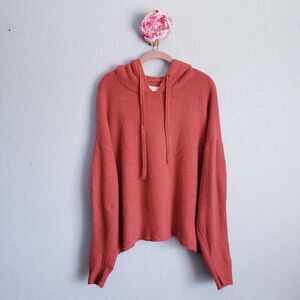 Lucky Brand Rust Ribbed Hoodie